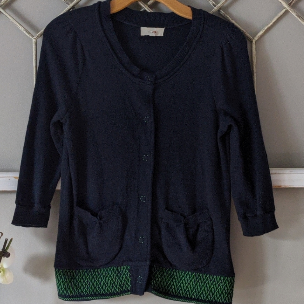 Anthropologie Fiets Voor 2 smocked cardigan